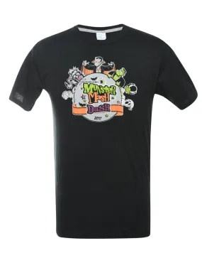 2000s Monster Mash Printed T-shirt - M