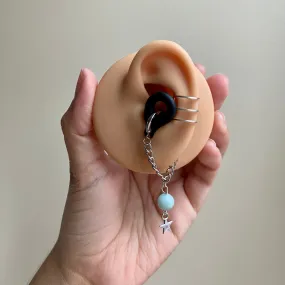 Amazonite LOOP Ear Plug Ear Cuffs *LOOPS NOT INCLUDED *