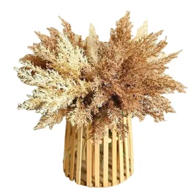 Artificial Fake Plant 6pc Packaging Bunch Wheat Ear Seedlings Hay Autumn Decoration Bedroom Living Room Dining Table Accessories
