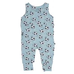 Baby Boy Soccer Teal Overall