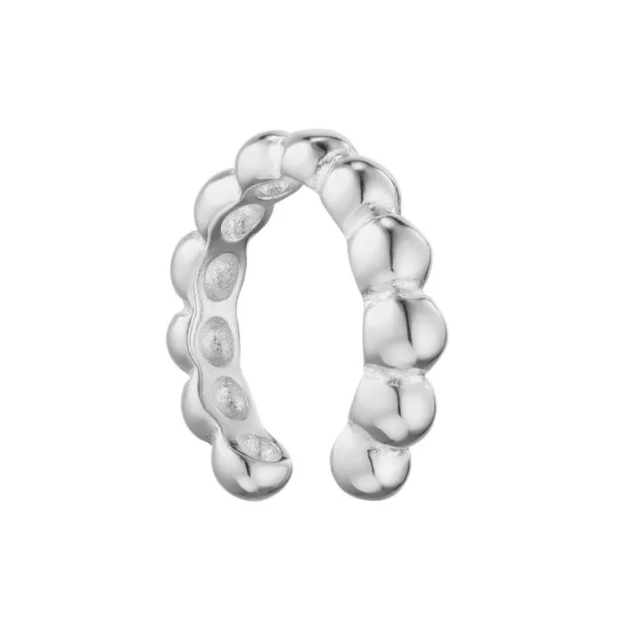 Beginnings Sterling Silver C161 Ball Hoop Earrings Ear Cuff