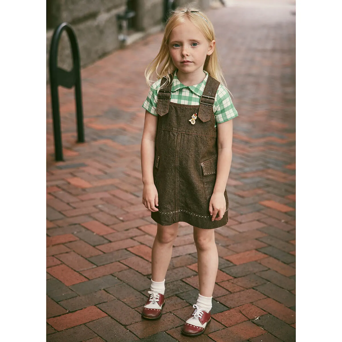 Buckle Jumper Dress in Earth by Misha & Puff