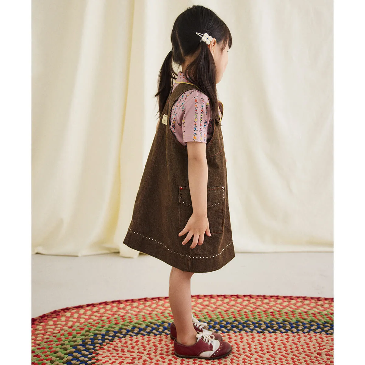 Buckle Jumper Dress in Earth by Misha & Puff