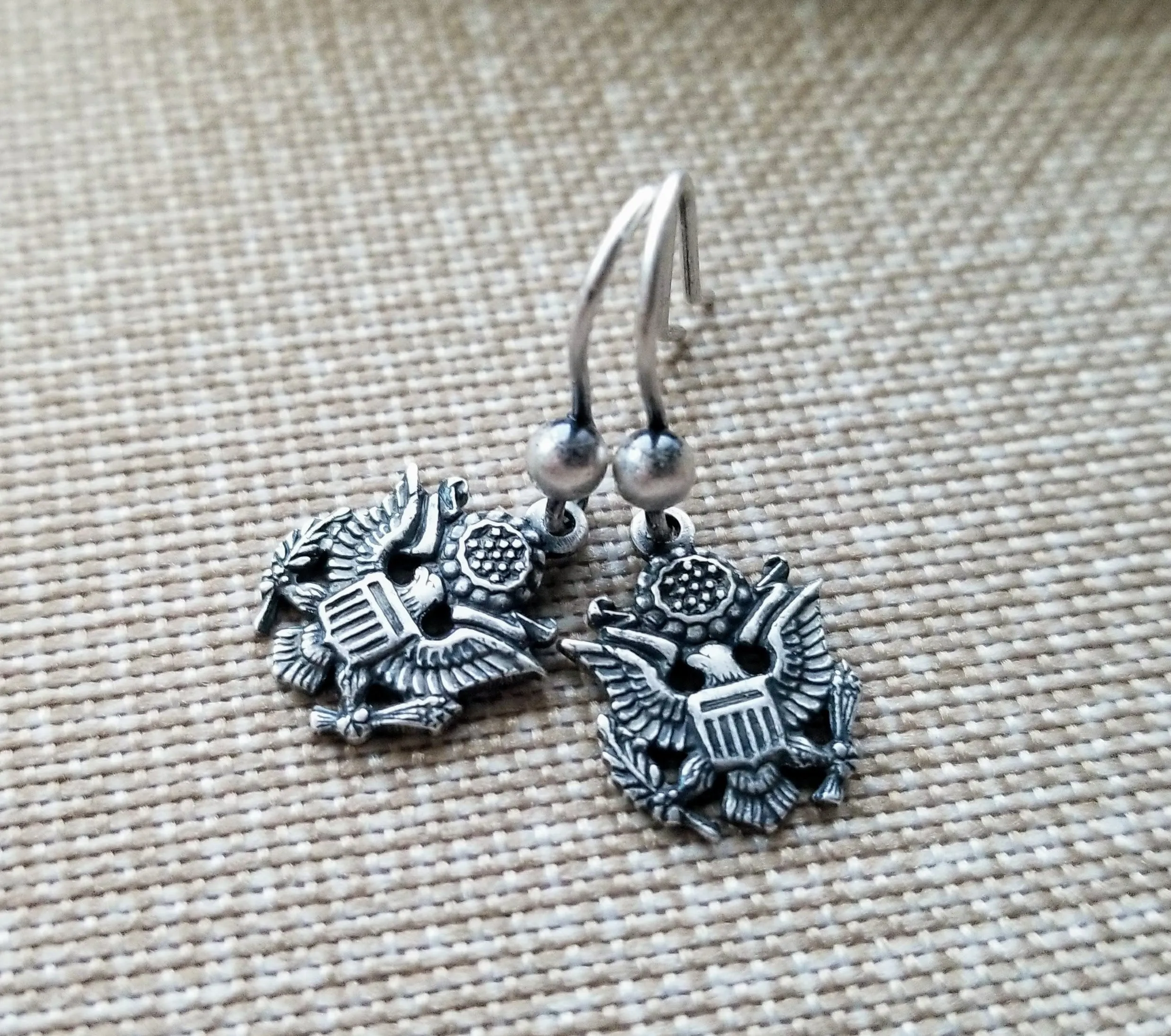 Handmade United States Army Earrings