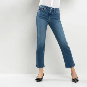Mid Rise Ultra Stretch Slim Straight Jeans