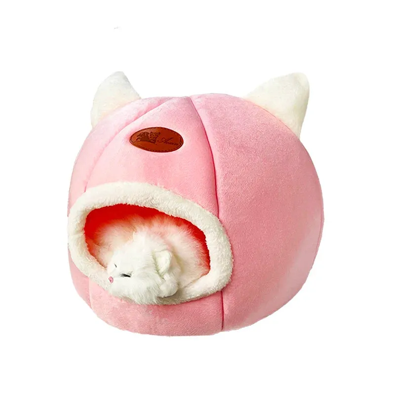 New Deep Sleep Comfort in Winter Cat Bed Iittle Mat Basket Small Dog House Products Pets Tent Cozy Cave Nest Indoor Cama Gato