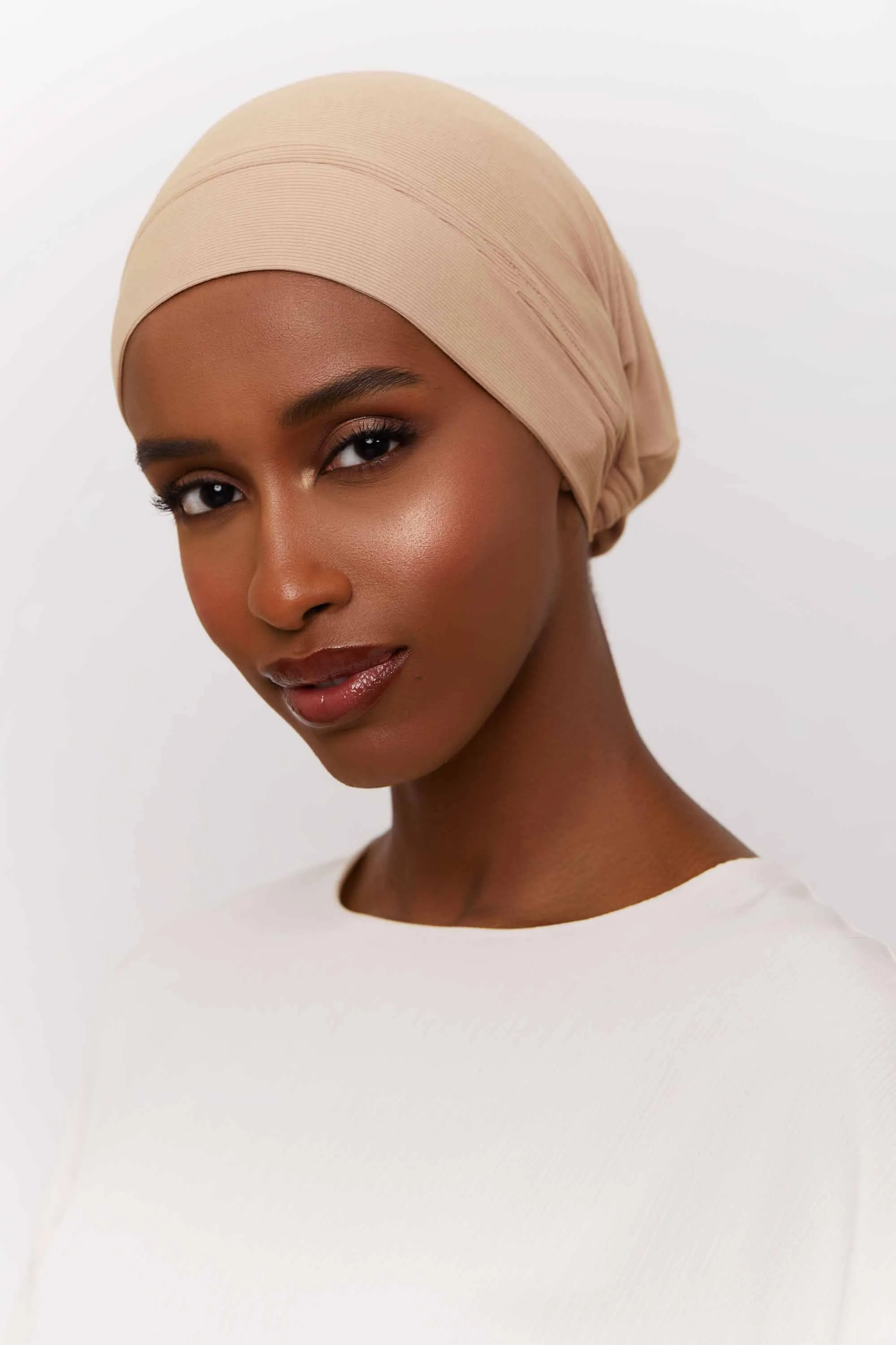 Ribbed Tie Back Undercap - Light Natural