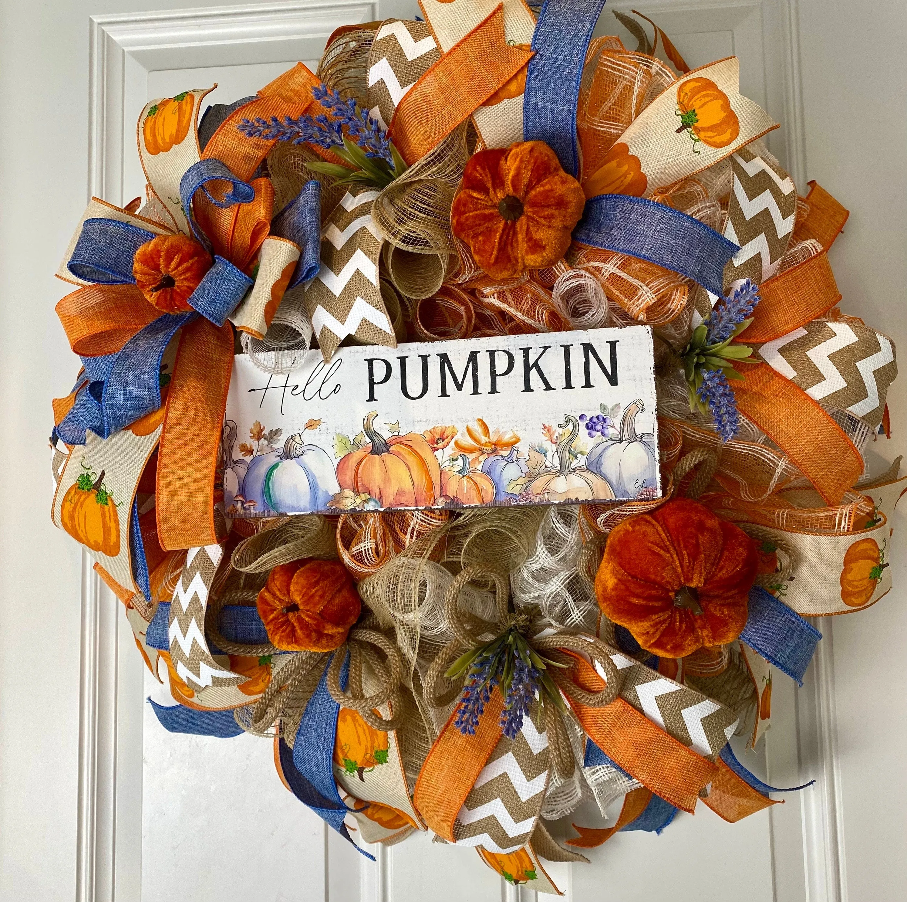 Rustic Farmhouse Pumpkin Wreath