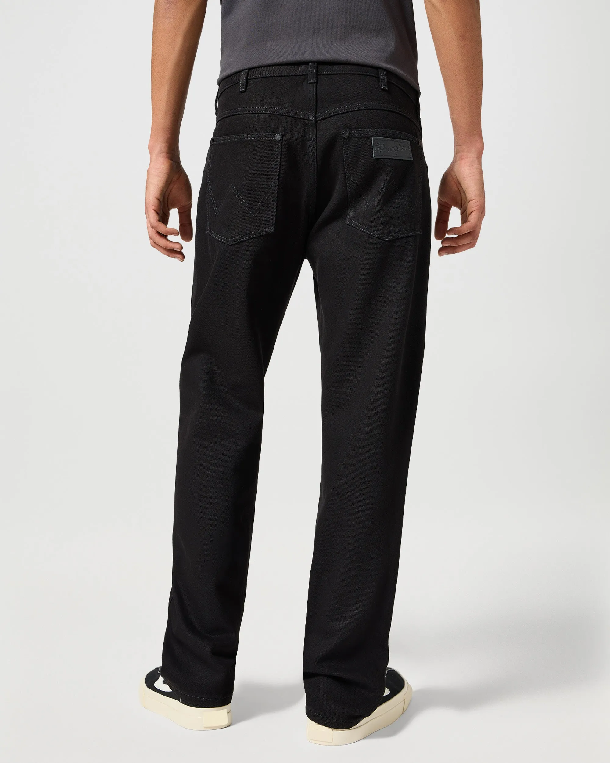Wrangler Frontier Relaxed Straight Mens Jeans - Jet Wash